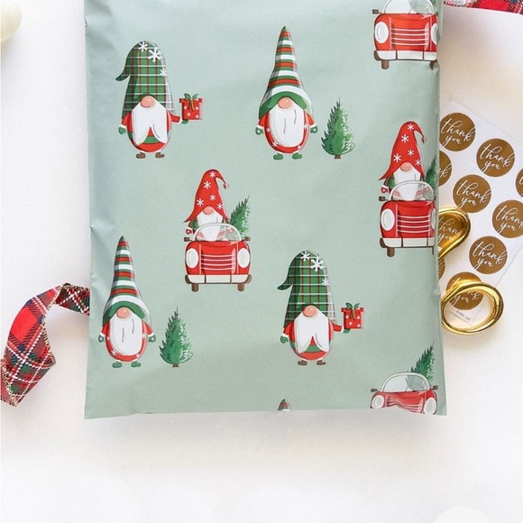 10 x 13 Poly Mailers | set of 25 gnomes design|  Shipping Mail Bags - Picture 2 of 2